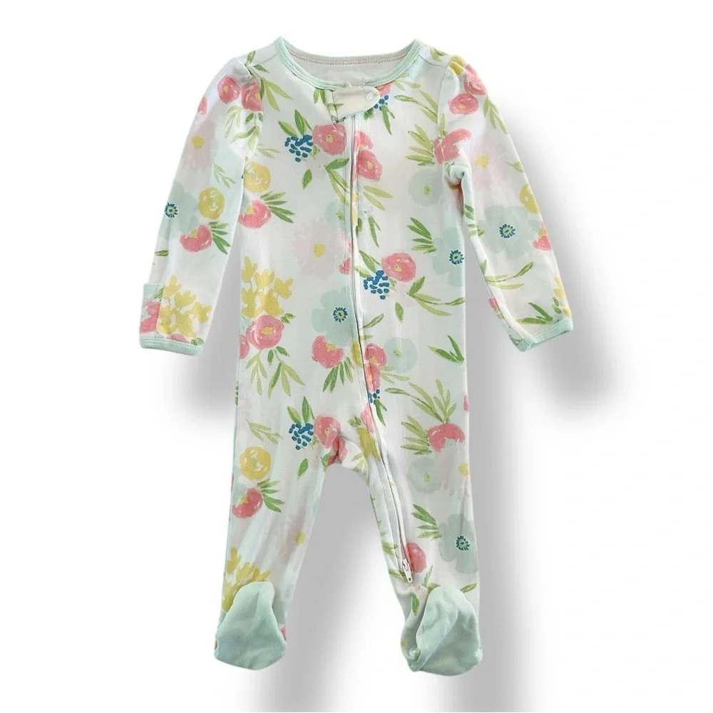 cloud island | Three Patterned Footie Sleepers (6-9 mos) ☁️ - Picture 3 of 6
